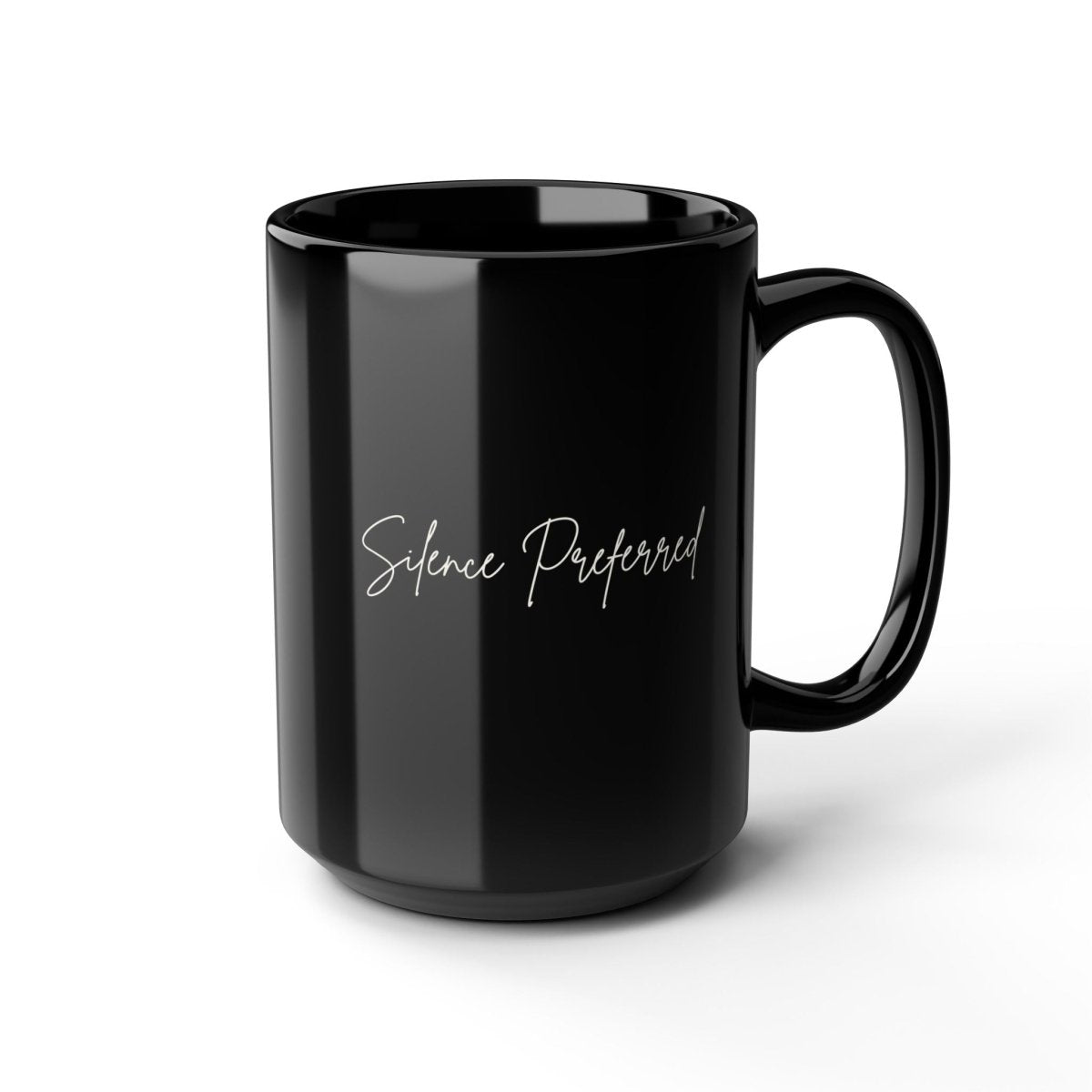 Silence Preferred Black 15oz Coffee Mug