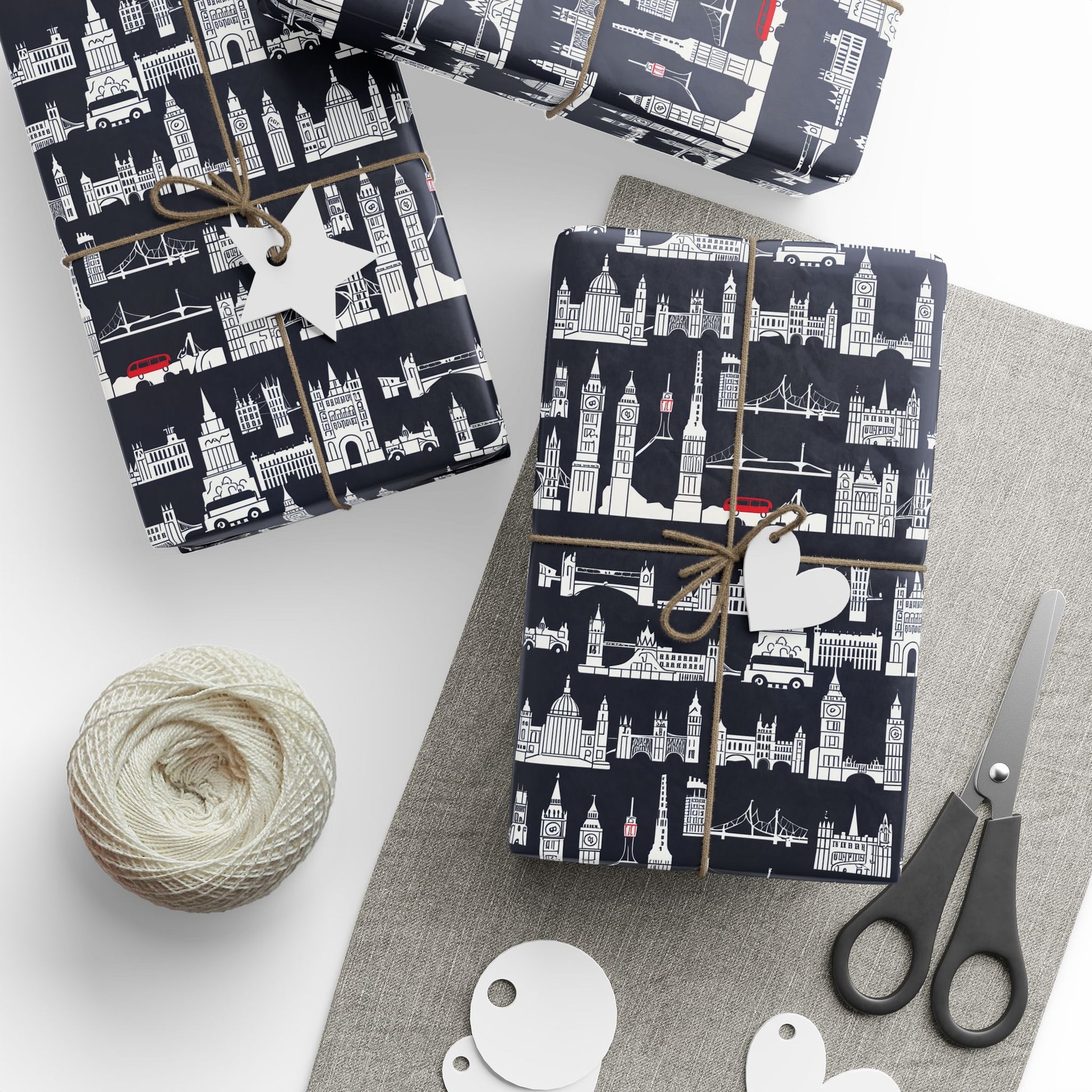 Cityscape Wrapping Paper – Elegant Gift Wrap for Holidays