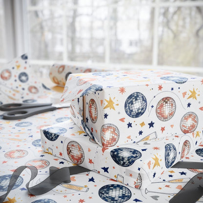 Disco Sips & Midnight Kisses – Martini & Disco Wrapping Paper