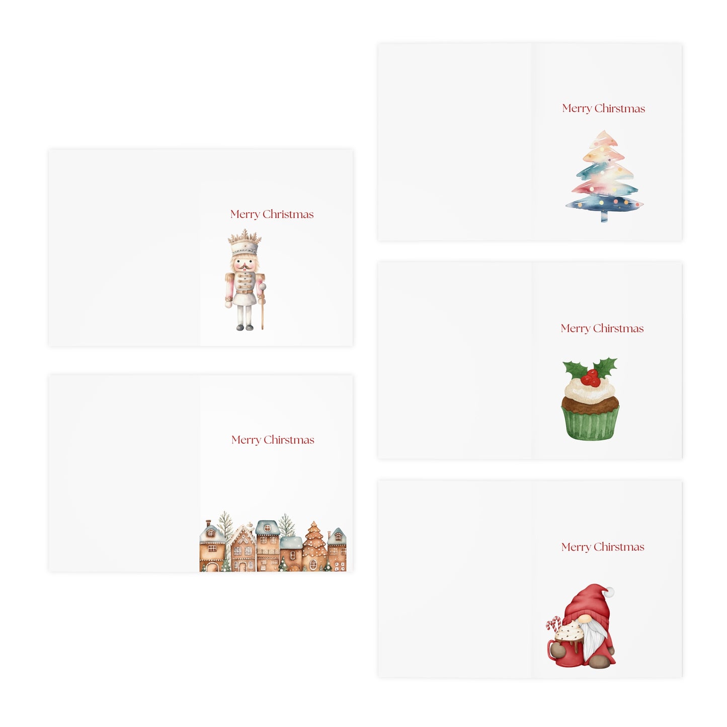 Funny Christmas (Wine Related - Set 1) Greeting Card Pack | Set of 5 Holiday Cards | Cute & Cheeky Christmas Cards