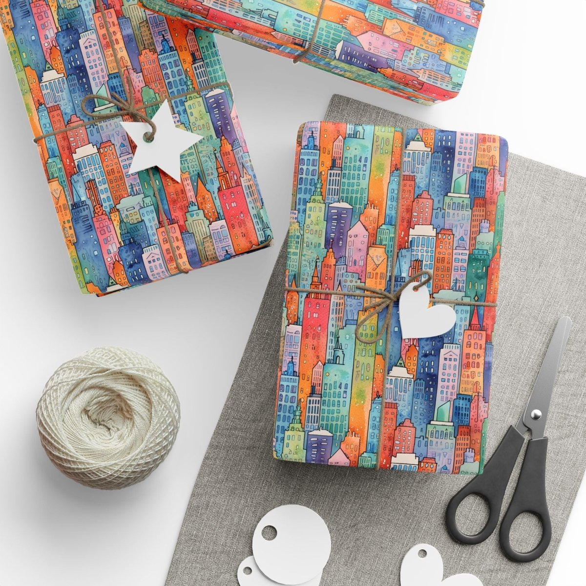 Abstract Cityscape Wrapping Papers