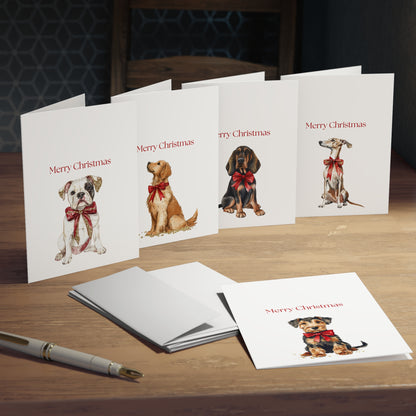 Dog Christmas Cards| Merry Christmas Greeting Cards – 25 Unique Designs | Blank Inside