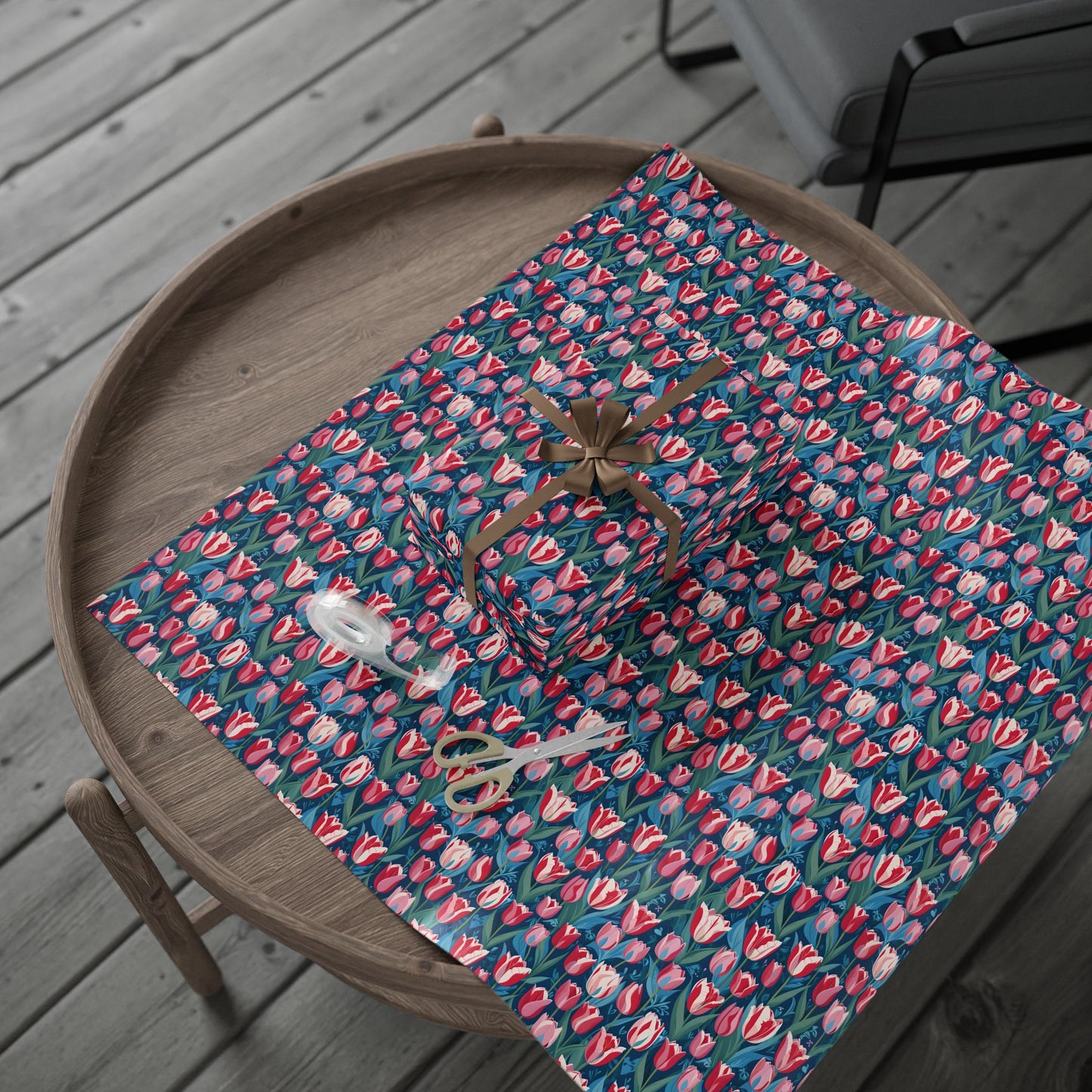 Vibrant Tulip Floral Wrapping Paper
