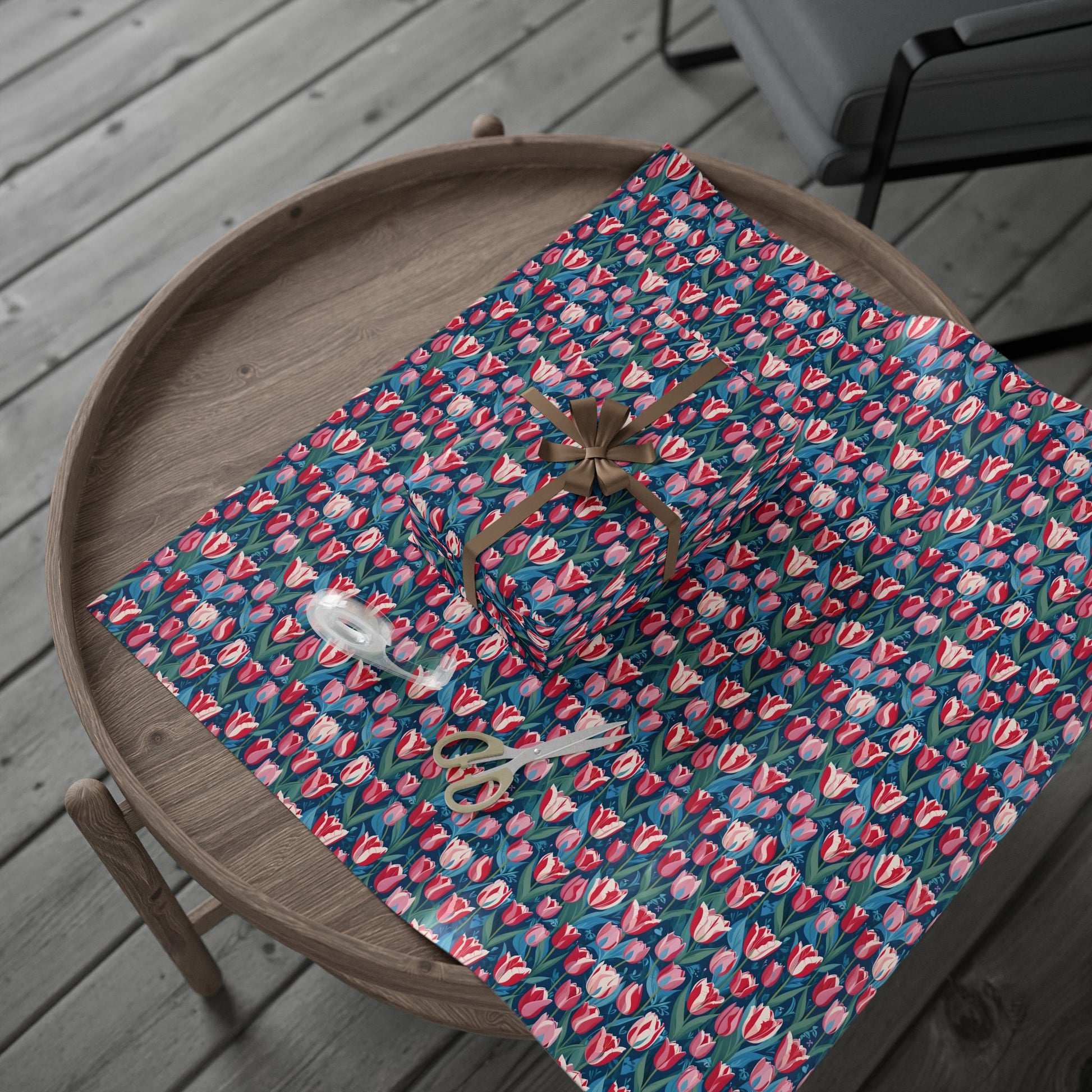 Vibrant Tulip Floral Wrapping Paper