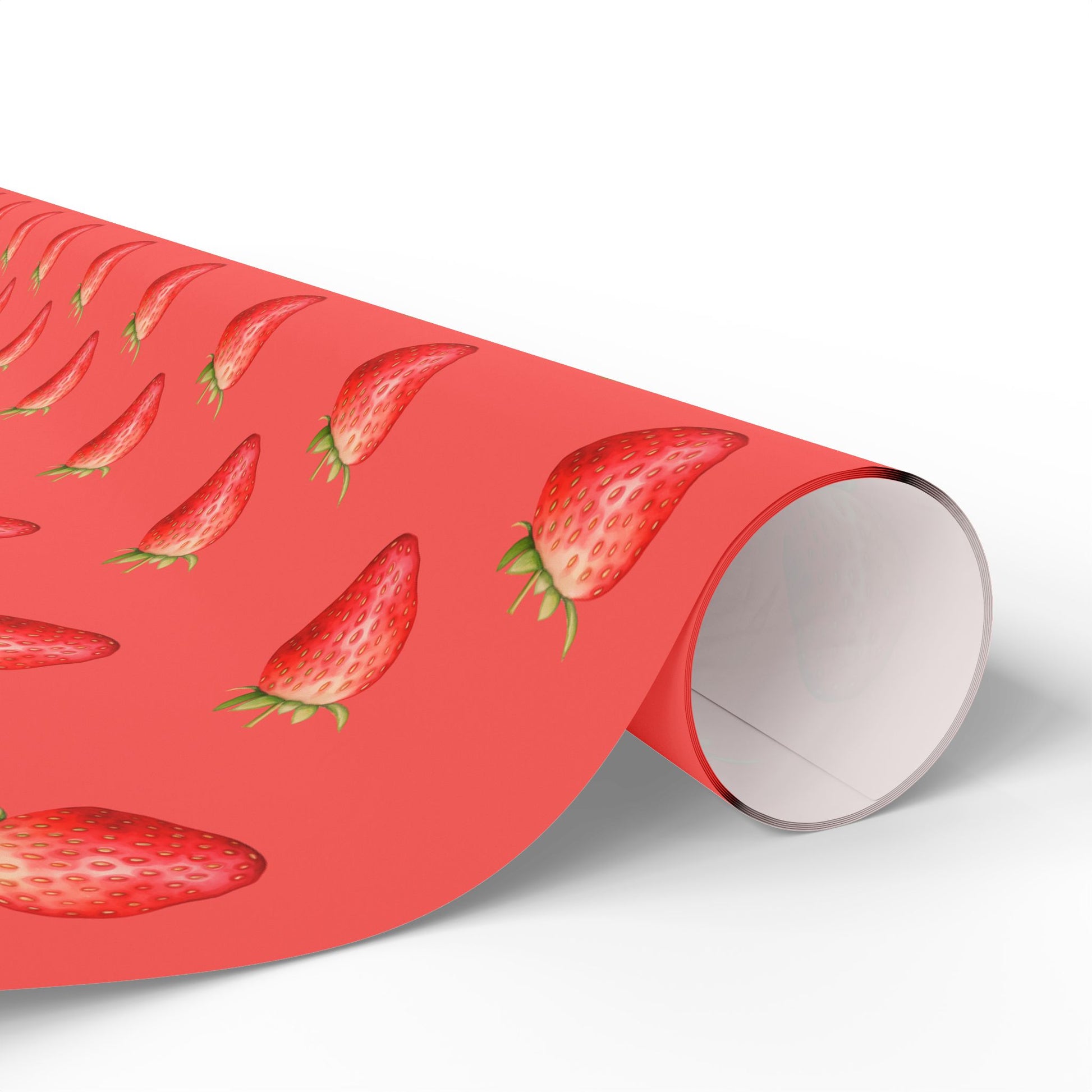 Red Strawberry Wrapping Paper