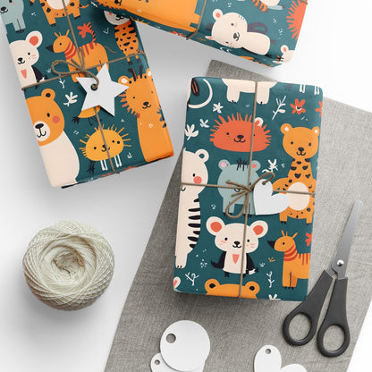 Zoo Animals Gift Wrap