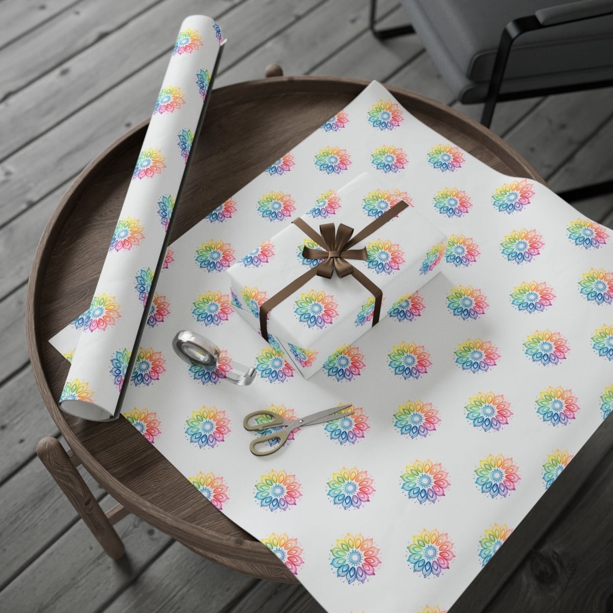 Vibrant Rainbow Gift Wrap