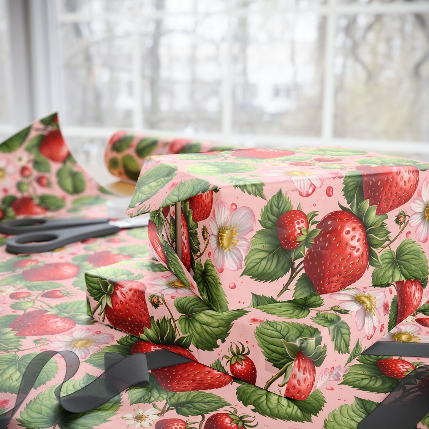 Fruity Pink Wrapping Paper Sheets