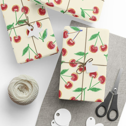 Cherry On Top – Whimsical Vintage Cherry Wrapping Paper
