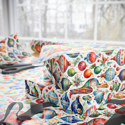 Shiny Things & Holiday Flings – Vintage Ornament Wrapping Paper That Slays