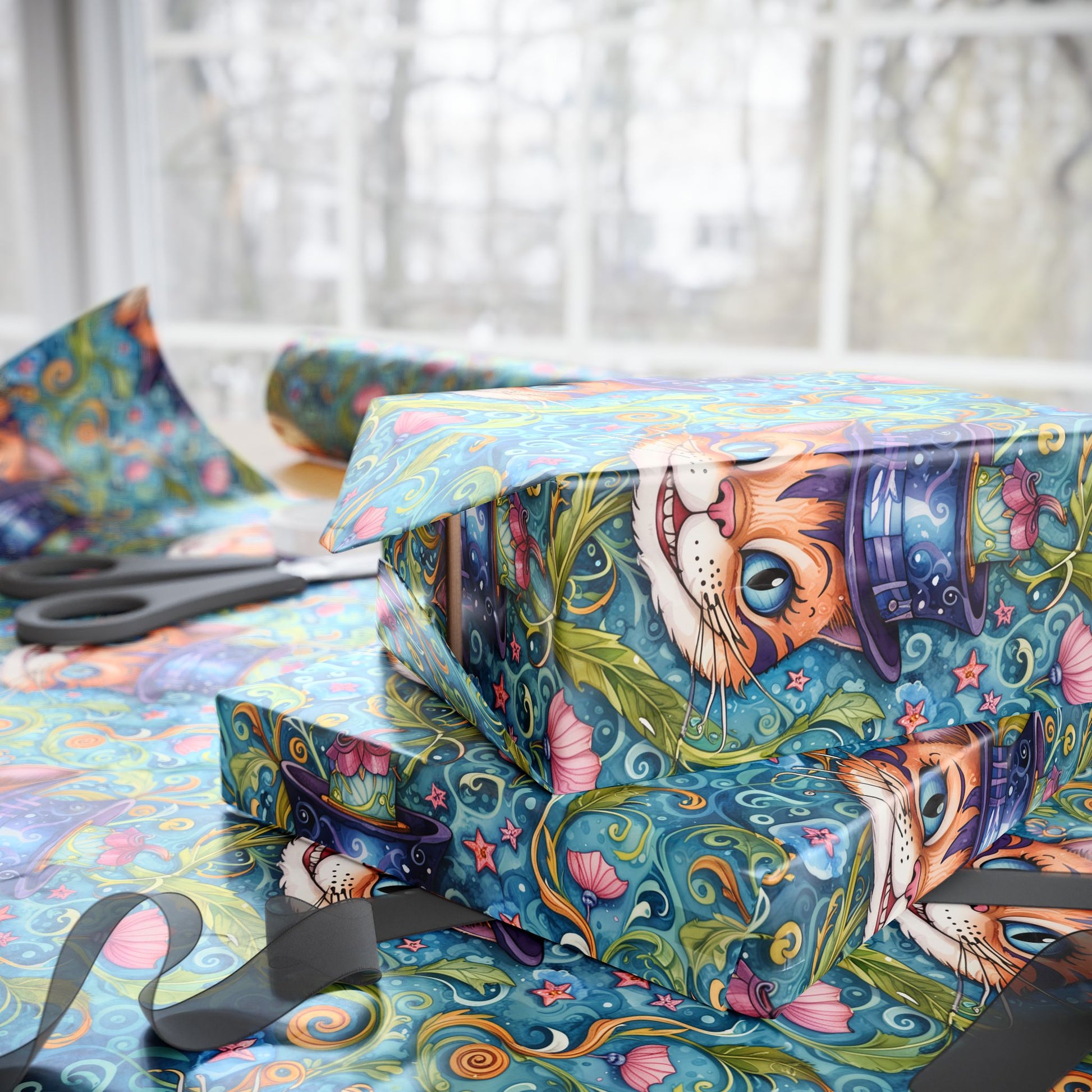 Abstract Cheshire Cat Gift Wrapping Paper