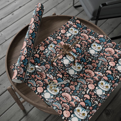 Whimsical Cheshire Cat Wrapping Paper Set - Alice in Wonderland