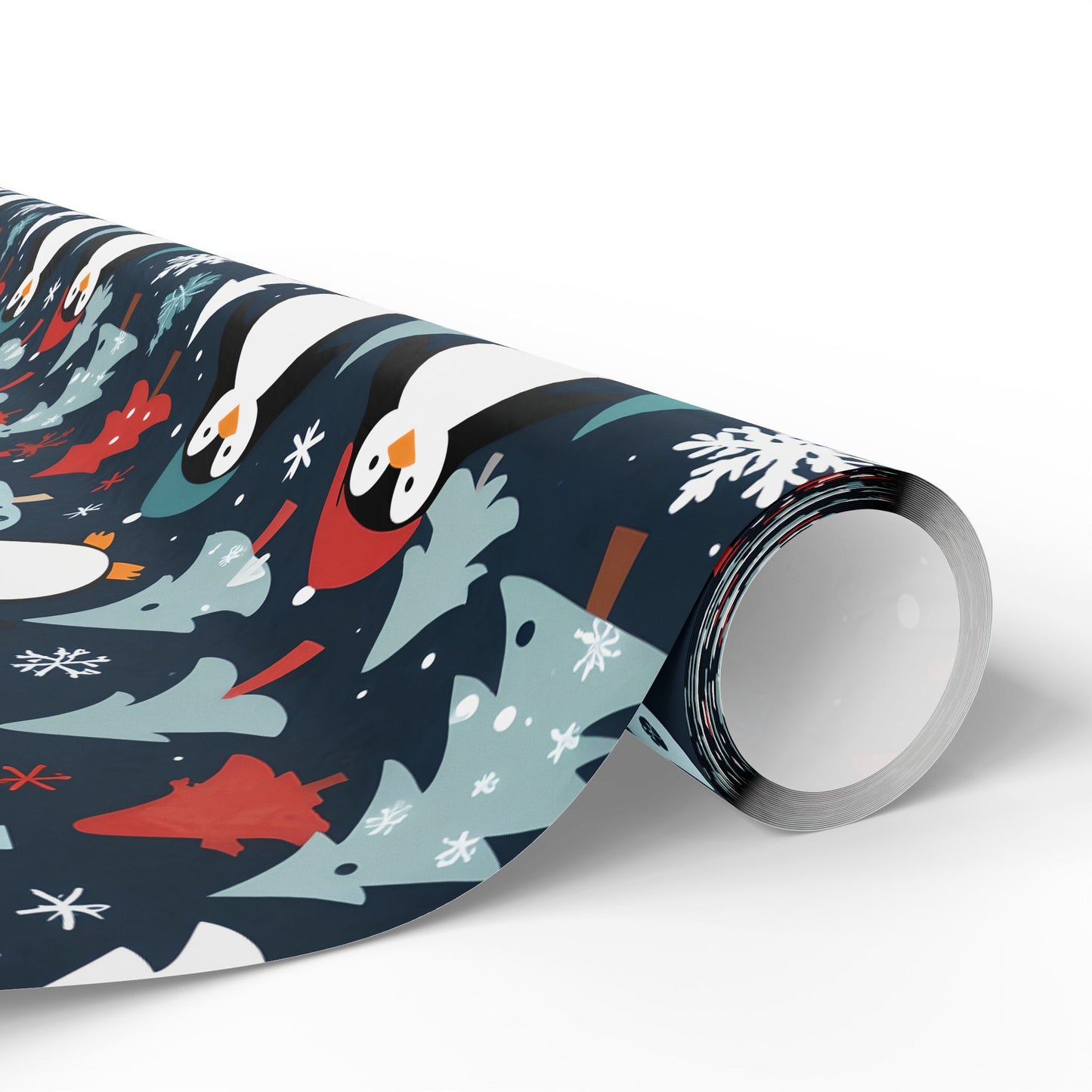 Tuxedos & Tinsel – Penguin Christmas Wrapping Paper
