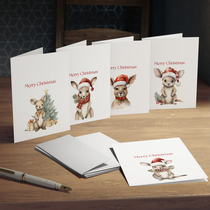 Cosy Christmas Kangaroo Greeting Card (25 pack)