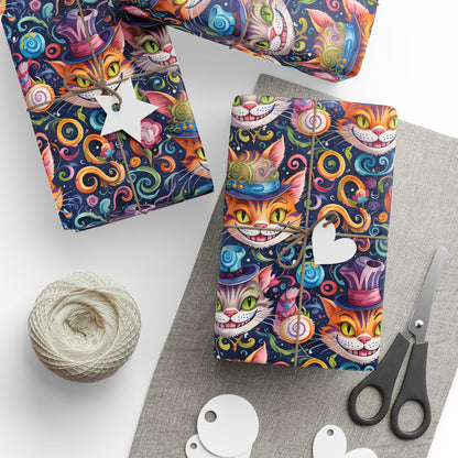 Colorful Cheshire Cat Wrapping Paper