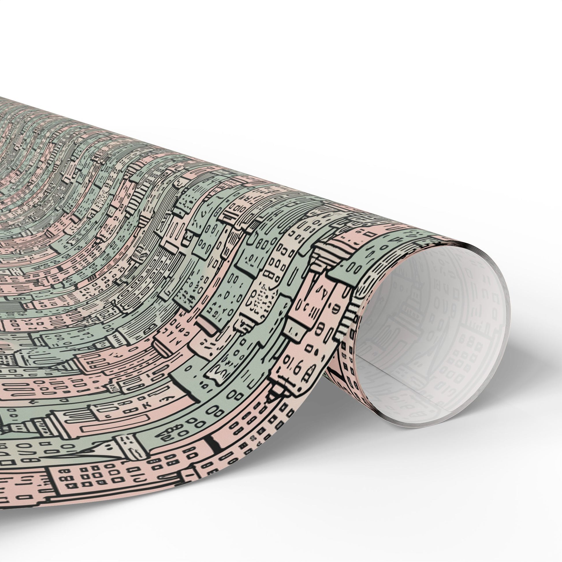 Wrapping Papers - Abstract Pastel Cityscape Gift Wrap