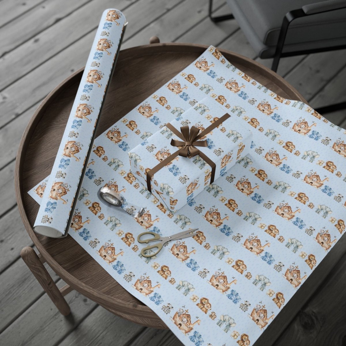 Noah's Ark Childrens Gift Wrap