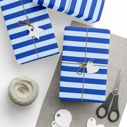 Blue Elegance – Sophisticated Striped Wrap