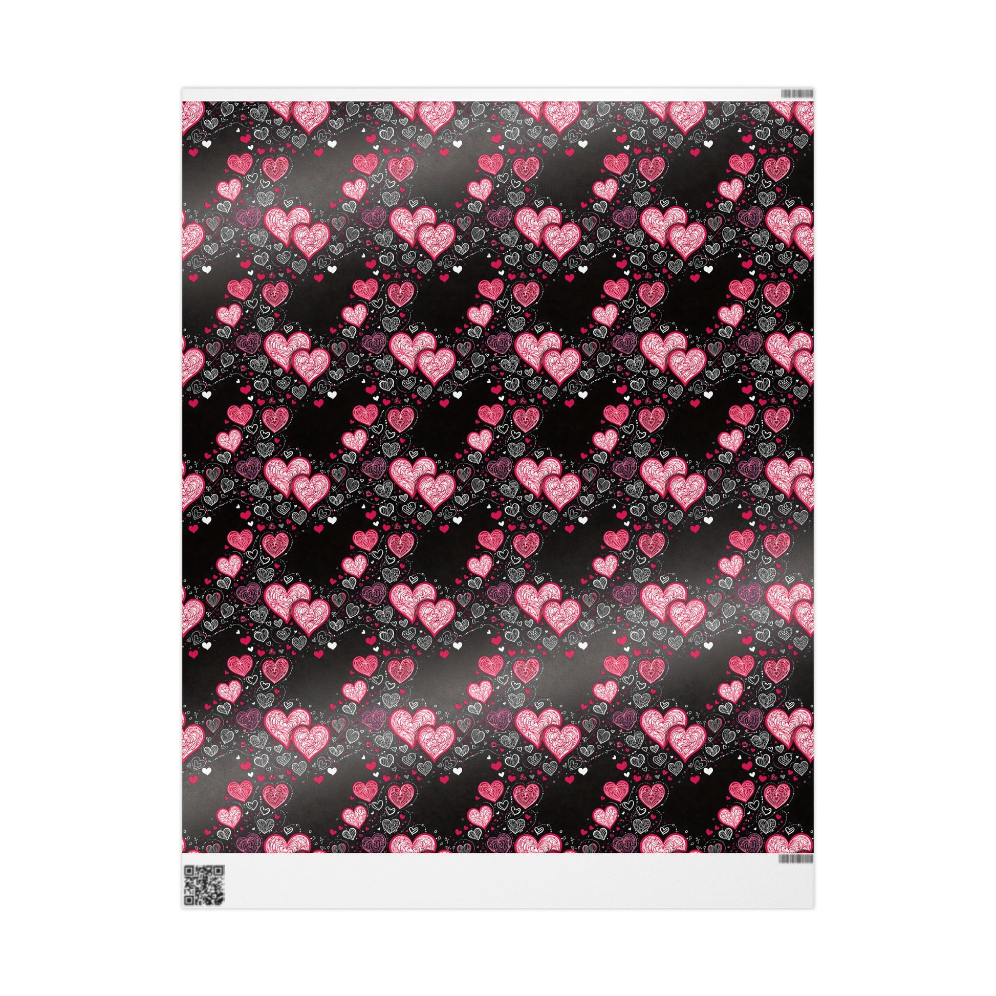 Romantic Hearts Wrapping Paper