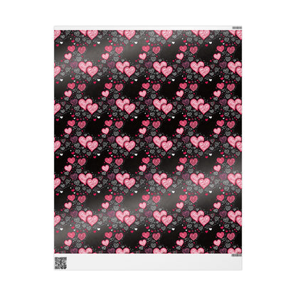 Romantic Hearts Wrapping Paper