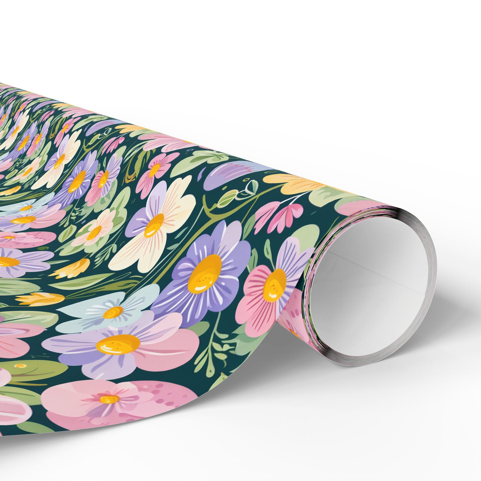 Vibrant Pastel Floral Wrapping Paper