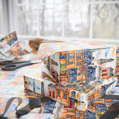 Abstract Cityscape Wrapping Paper