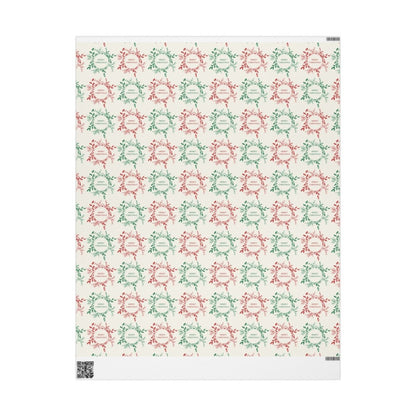 Holly Jolly Wreaths – Classic Christmas Wrapping Paper