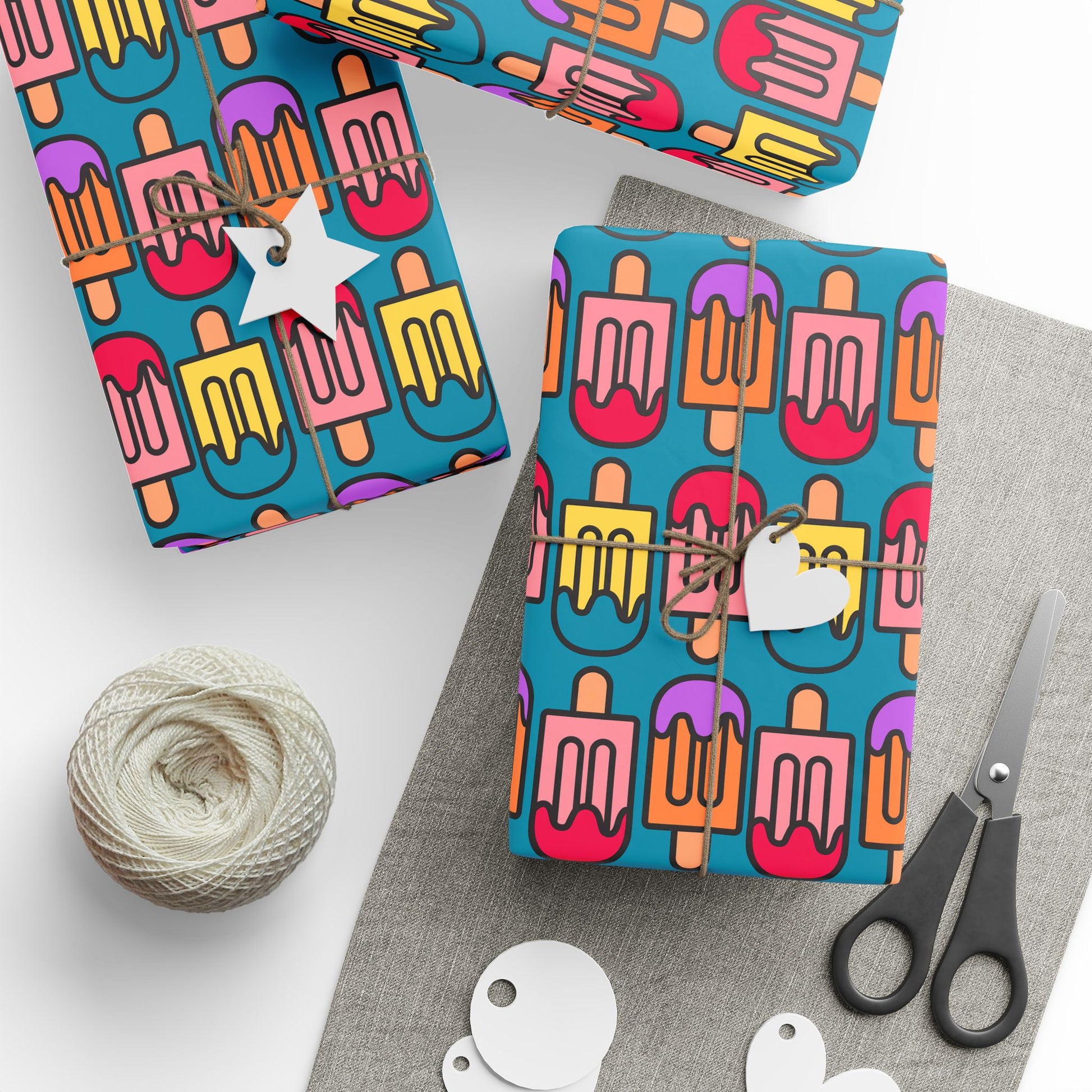 Colorful Blue Popsicle Pop Art Design
