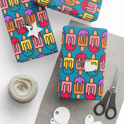 Colorful Blue Popsicle Pop Art Design
