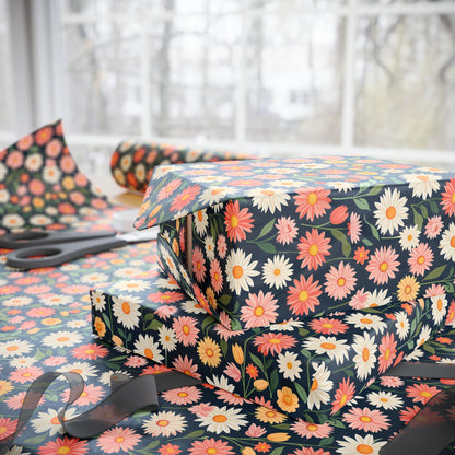 Colorful Daisy Floral Wrapping Paper
