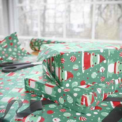 Hoppy Holidays – Festive Frog Wrapping Paper That Jumps for Joy