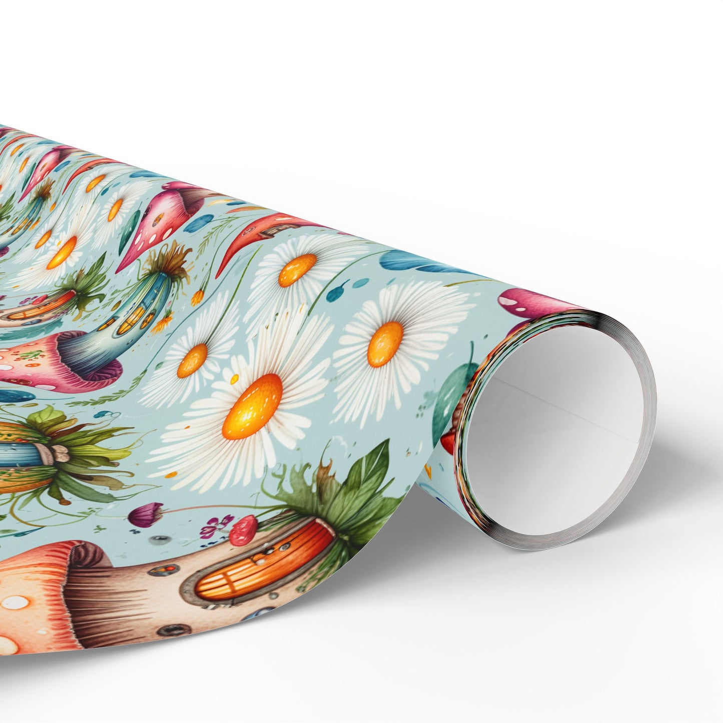 Fairy Mushroom Houses Gift Wrap