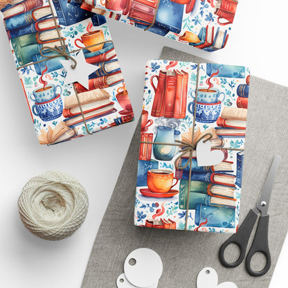 Book Lover Blue Wrapping Papers