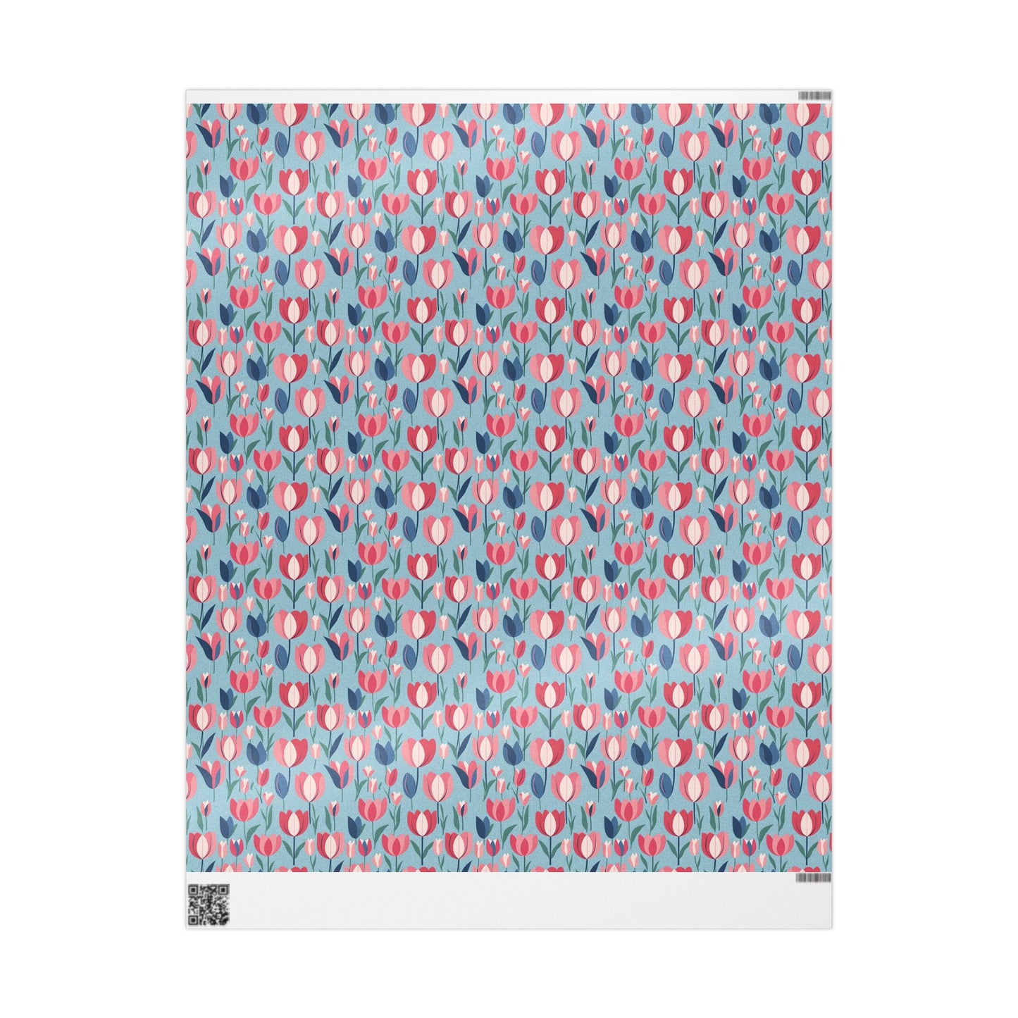 Chic Blue Tulip Wrapping Paper