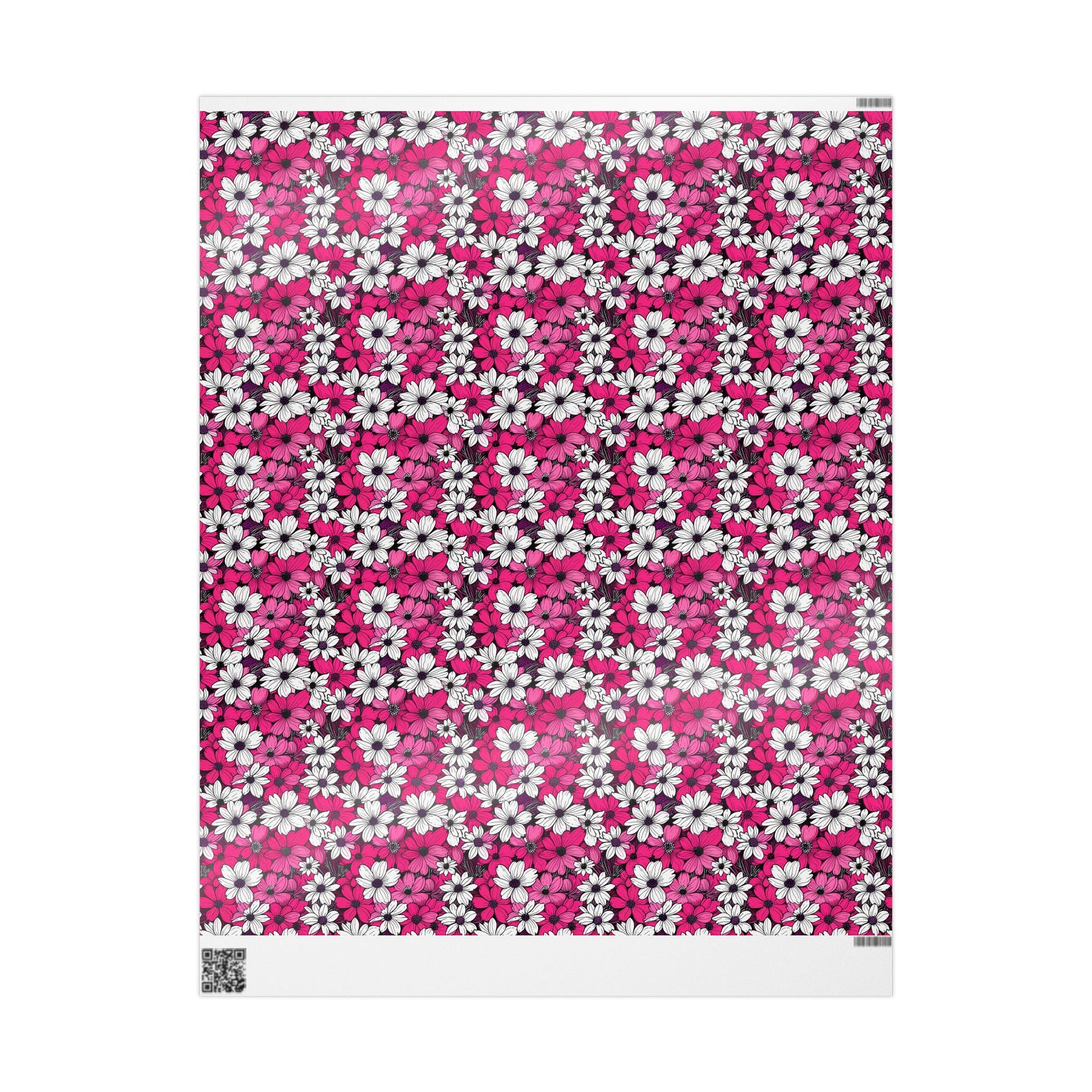 Pink & White Floral Wrapping Paper