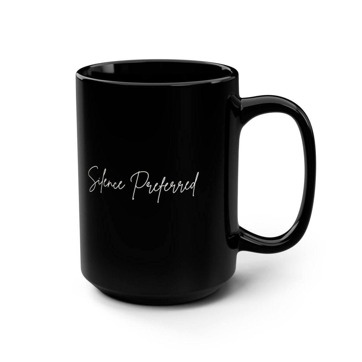 Silence Preferred Black 15oz Coffee Mug