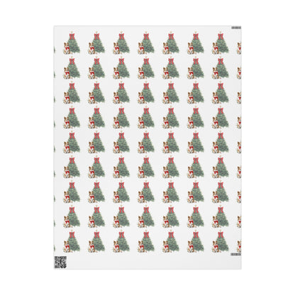 Christmas Wreath Wrapping Paper Roll — Festive Holiday Gift Wrap