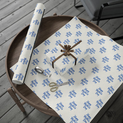 Blue Mothers Day Wrapping Papers