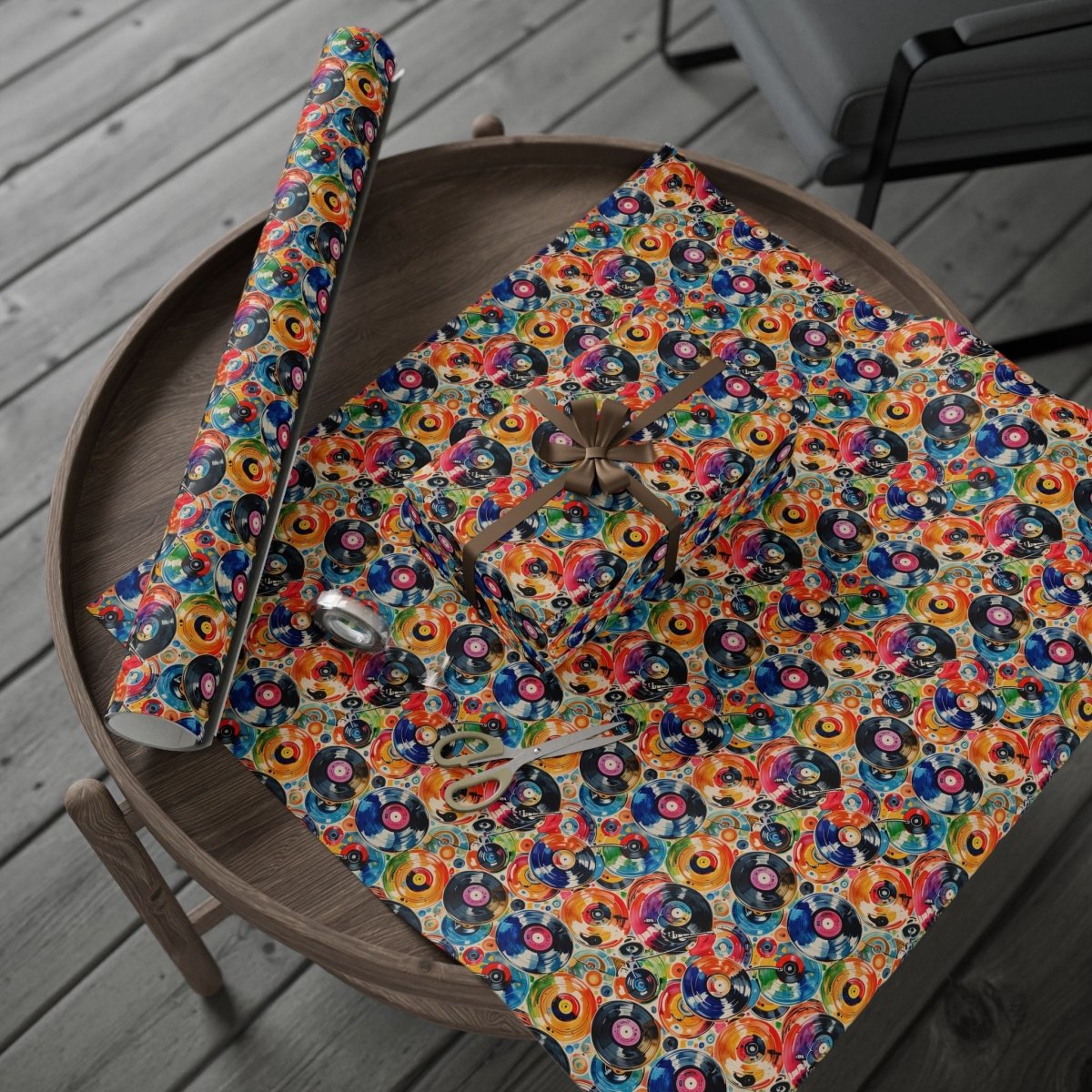 Colorful Record, Music-themed Wrapping Paper
