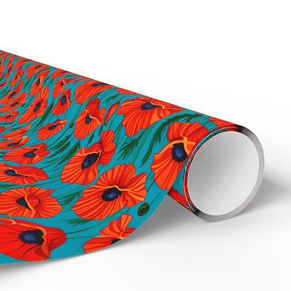 Red Poppies Wrapping Papers