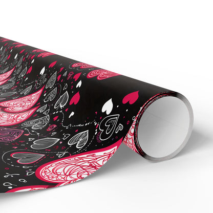 Romantic Hearts Wrapping Paper