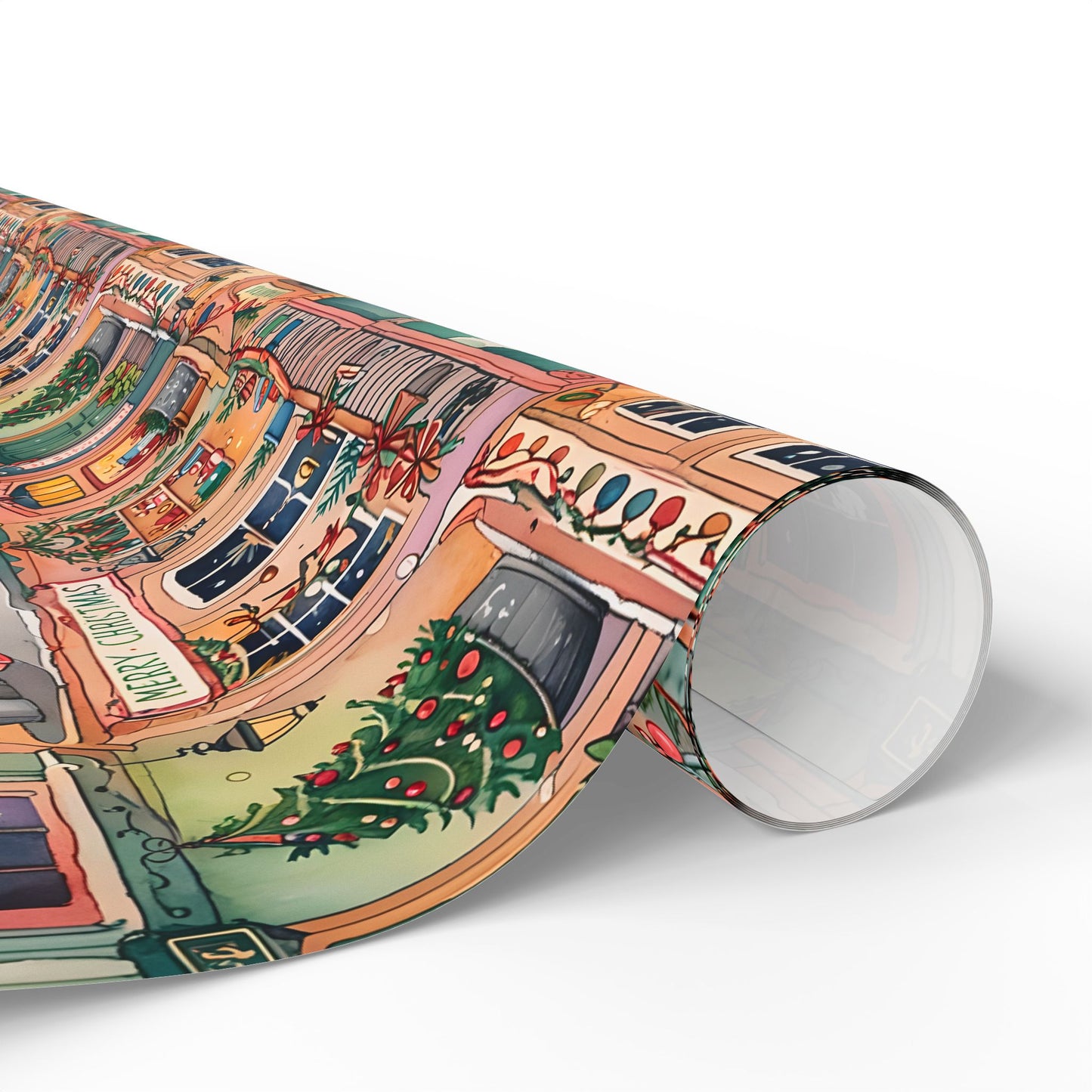Festive Village Frenzy – Christmas Town Wrapping Paper