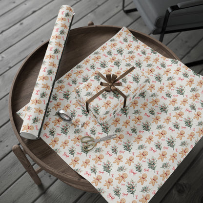 Bow - Tied & Baked – Gingerbread Glam Wrapping Paper