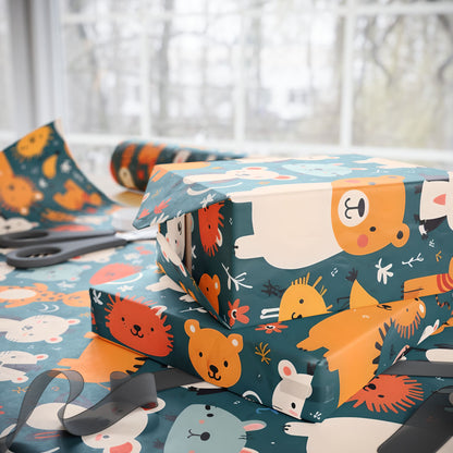 Zoo Animals Gift Wrap