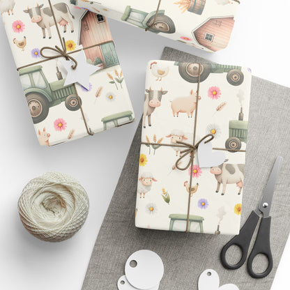 Cute Barnyard Gift Wrap