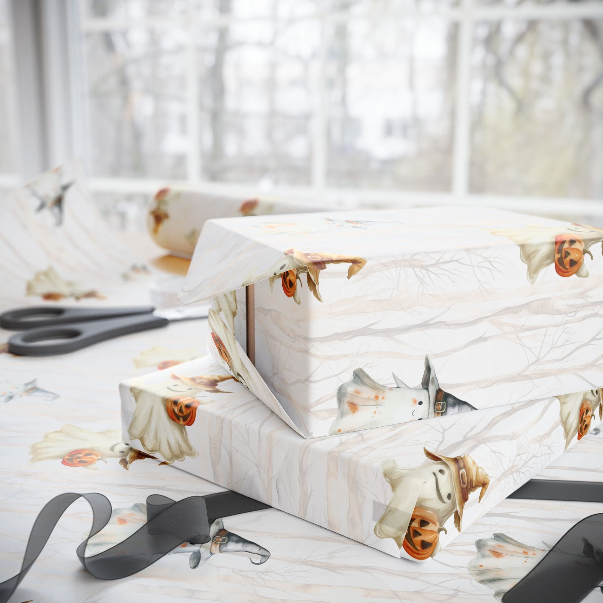 Boo Bois – Haunted & Happy Ghost Wrapping Paper