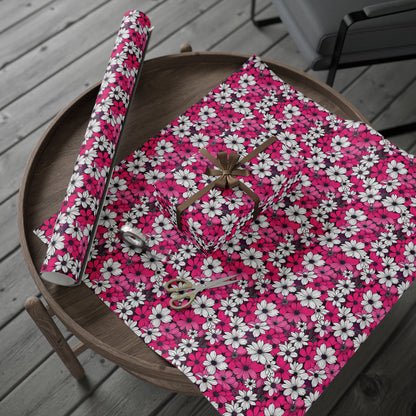 Pink & White Floral Wrapping Paper