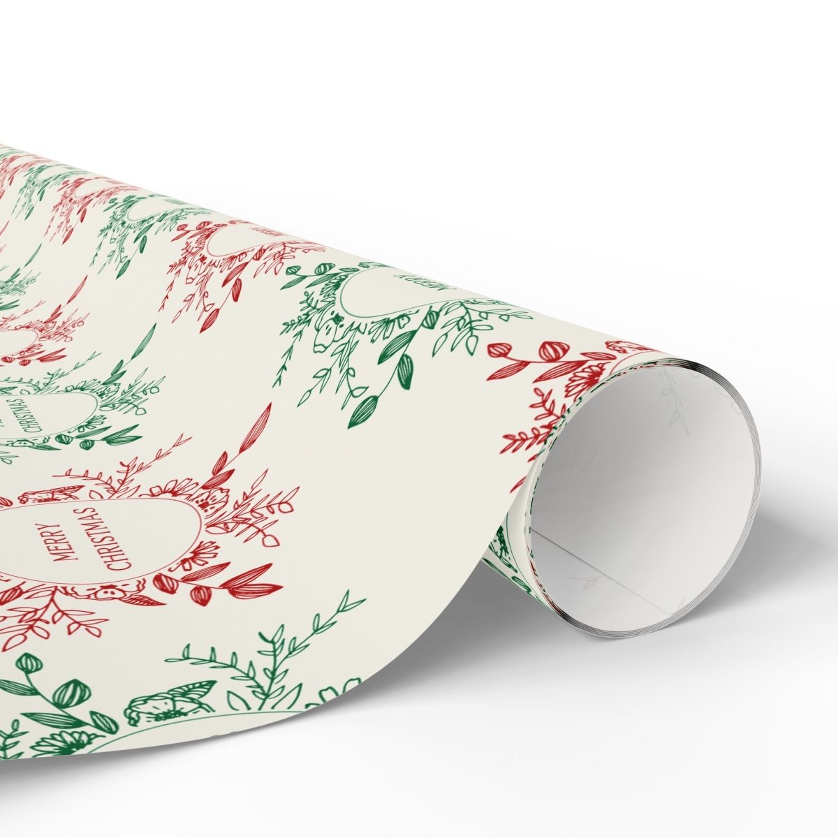 Holly Jolly Wreaths – Classic Christmas Wrapping Paper