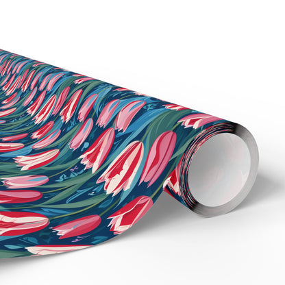 Vibrant Tulip Floral Wrapping Paper