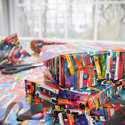 Vibrant Cassette Tape Retro Style Wrapping
